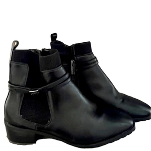 Anne Klein Cleo Iflex Ankle‎ Boots Black zip up Women's Size 9.5 M
